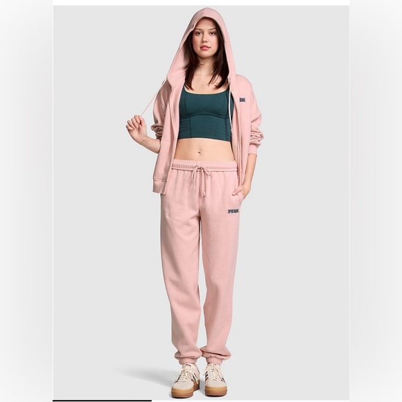 PINK Limited-Edition Chalk Rose FLEECE CAMPUS SWEATPANTS - Picture 7 of 7